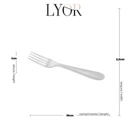 Conjunto 6 Garfos para Mesa de Aço Inox Gastro 19cm - Lyor - 7