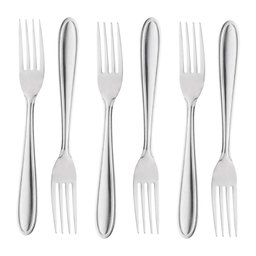 Conjunto 6 Garfos para Mesa de Aço Inox Gastro 19cm - Lyor - 1
