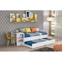 Ver imagem 6 de Bicama Solteiro c/ 2 Gavetas e Auxiliar Grafite - Cimol