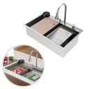 Ver imagem 1 de Cuba Gourmet para Cozinha Miami Cascata Aço Inox 304 Goldenx