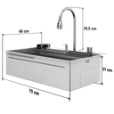 Ver imagem 6 de Cuba Gourmet para Cozinha Miami Cascata Aço Inox 304 Goldenx