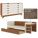 Ver imagem 6 de Quarto Infantil Cama de Solteiro 3 em 1 e Cômoda 10 Gavetas em MDF Premium Helena e Alice Bege/Off White/Castanho