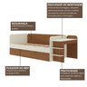 Quarto Infantil Cama de Solteiro 3 em 1 e Cômoda 10 Gavetas em Mdf Premium Helena e Alice - 9