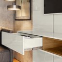 Ver imagem 2 de Painel Ripado 190cm Para TV 75 Polegadas Bless 1.9 Lukaliam Off White/Freijo