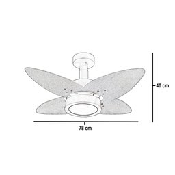 Ventilador de Teto Aspen LED Venti-delta 6000k Branco 4Pás Freijó 220V+Controle - 3
