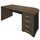 Ver mais imagens de Mesa para Escritório 4 Gavetas Lado Direito e Mesa Auxiliar Corp A06 - Mpozenato