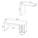 Ver imagem 4 de Mesa para Escritório 4 Gavetas Lado Direito e Mesa Auxiliar Corp A06 - Mpozenato