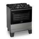 Ver imagem 1 de Fogão a Gás Mesa de Vidro Limpa Esmaltec Ideal Master Glass T5vfi Inox 5 Bocas Bivolt