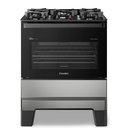Ver imagem 2 de Fogão a Gás Mesa de Vidro Limpa Esmaltec Ideal Master Glass T5vfi Inox 5 Bocas Bivolt