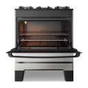 Ver mais imagens de Fogão a Gás Mesa de Vidro Limpa Esmaltec Ideal Master Glass T5vfi Inox 5 Bocas Bivolt