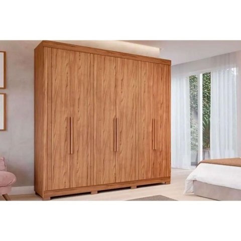 Guarda Roupa 6 Portas e 6 Gavetas C/ Pés Cecilia Cinamomo - Panan