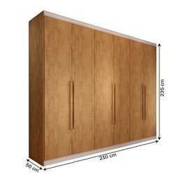Guarda-roupa Casal Madalena 6 Portas 4 Gavetas 100% Mdf - Panorama Móveis - 5