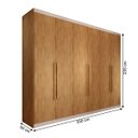 Ver imagem 6 de Guarda-roupa Casal Madalena 6 Portas 4 Gavetas 100% Mdf - Panorama Móveis