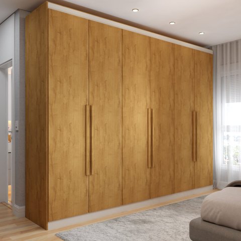 Guarda-roupa Casal Madalena 6 Portas 4 Gavetas 100% Mdf - Panorama Móveis