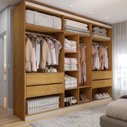 Guarda-roupa Casal Madalena 6 Portas 4 Gavetas 100% Mdf - Panorama Móveis - 3
