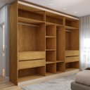 Ver imagem 5 de Guarda-roupa Casal Madalena 6 Portas 4 Gavetas 100% Mdf - Panorama Móveis