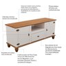 Rack para Tv 55 Polegadas com Pés Madeira Maciça 100% Mdf 2 Portas 1 Gaveta 150cm Tampo Base Joy - 5