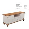 Rack para Tv 55 Polegadas com Pés Madeira Maciça 100% Mdf 2 Portas 1 Gaveta 150cm Tampo Base Joy - 3