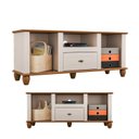 Ver imagem 4 de Rack para TV até 55 Polegadas 100% MDF 150cm Pés em Madeira Maciça 2 Portas 1 Gaveta Tampo Base Joy