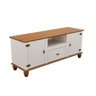 Rack para Tv 55 Polegadas com Pés Madeira Maciça 100% Mdf 2 Portas 1 Gaveta 150cm Tampo Base Joy - 2