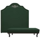 Ver imagem 1 de Kit Cabeceira E Calçadeira Queen 160 Cm Para Cama Box Verde