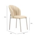 Ver imagem 3 de Conjunto Mesa de Jantar Kalina 6 Cadeiras Aço Carbono Estofadas Kalyx Canella/Linho Cru