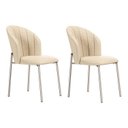Ver imagem 7 de Conjunto Mesa de Jantar Kalina 6 Cadeiras Aço Carbono Estofadas Kalyx Canella/Linho Cru