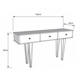 Aparador Mesa Sala Jb 4033 Caramelo/perola - 2 Aparador Mesa Sala Jb 4033 Caramelo/perola - 2