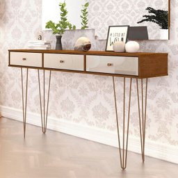 Aparador Mesa Sala Jb 4033 Caramelo/perola - 3 Aparador Mesa Sala Jb 4033 Caramelo/perola - 3