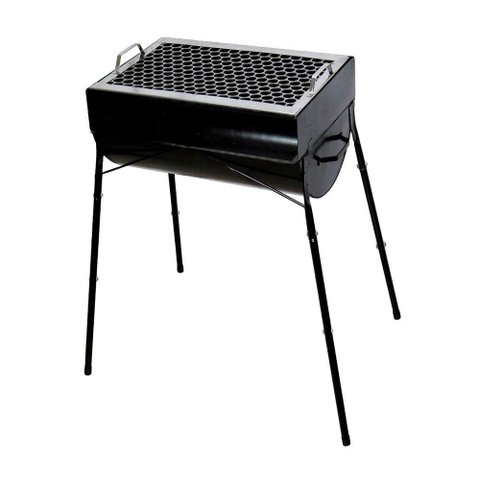 Churrasqueira Praia Campo em Aço Pé e Grelha Fe 75x44x30cm