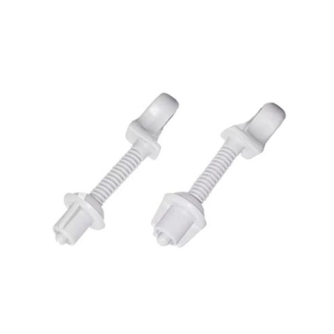 Kit 20 Parafuso Plástico Par p/ Assento Sanitário Branco