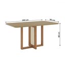 Ver imagem 3 de Mesa de Madeira Natalí 160 Cm com Vidro Nature - Henn