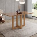 Ver imagem 1 de Mesa de Madeira Natalí 160 Cm com Vidro Nature - Henn