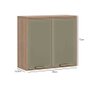 Armário Yara 80cm 2 Portas Vical Aluminio Inox/Reflecta Bronze - 3