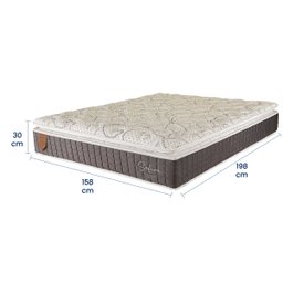 Colchão Queen Prorelax Size 158x198x30 Safira Molas Ensacadas Pillow Top Viscoelástico - Cinza/branc - 5