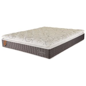 Colchão Queen Prorelax Size 158x198x30 Safira Molas Ensacadas Pillow Top Viscoelástico - Cinza/branc
