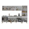 Cozinha Modulada Completa Compacta 5 Peças com Balcão para Cooktop Veneza Multimóveis Mp2266 - 3