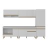 Cozinha Modulada Completa Compacta 5 Peças com Balcão para Cooktop Veneza Multimóveis Mp2266 - 4