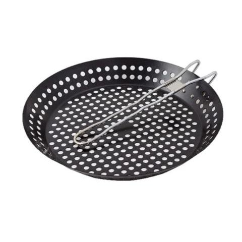 Panela Grill para Churrasqueira em Inox Preto 54.5 cm - Mimo Style - AH20302
