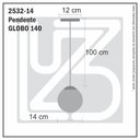 Ver imagem 7 de Pendente Preto C/ Globo de Vidro Fumê de 14cm + Led 2w