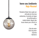Ver imagem 6 de Pendente Preto C/ Globo de Vidro Fumê de 14cm + Led 2w