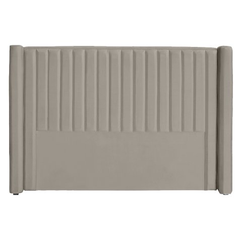 Cabeceira Ripada Estofada para Cama Box Casal King 1.95 - Suede - Sv Decor:bege