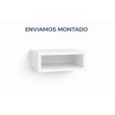Ver imagem 4 de Nicho Suspenso Mesa de Cabeceira 40cm MDF 15mm Branco com Fundo Já Montado