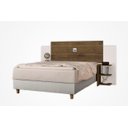 Ver imagem 2 de Cabeceira para Cama Box Regulável Acap Casal com Prateleiras Nas Laterais para Objetos Cor Jequitiba