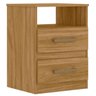 Mesa de Cabeceira para Quarto 2 Gavetas Kit 2 Ares M07 Freijó - Mpozenato - 5