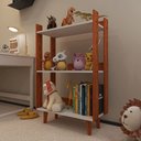 Ver imagem 1 de Nicho Organizador de Brinquedos para Quarto Infantil ou Brinquedoteca - Nature com Branco