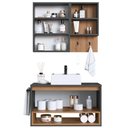 Ver imagem 5 de Conjunto Armario e Gabinete 80cm com Cuba Mel Grafite Proddy Mel Grafite