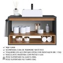 Ver imagem 7 de Conjunto Armario e Gabinete 80cm com Cuba Mel Grafite Proddy Mel Grafite