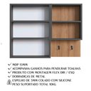 Ver imagem 6 de Conjunto Armario e Gabinete 80cm com Cuba Mel Grafite Proddy Mel Grafite
