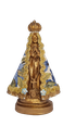 Ver imagem 1 de Nossa Senhora Aparecida M de Gesso com Manto de Flores Azuis Estatueta